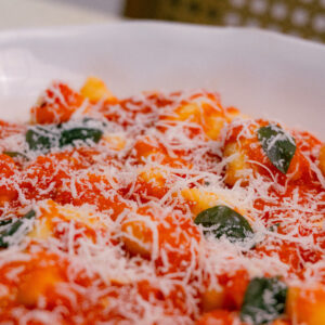 Gnocchi de mandioquinha al Pomodoro
